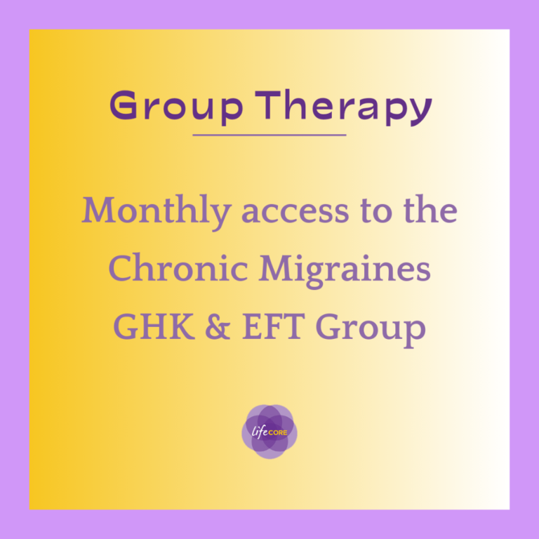 Group Therapy - Monthly access to the Chronic Migraines GHK & EFT Group